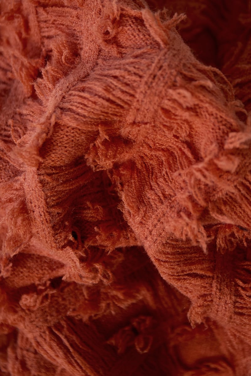 V-hals Fluffy Knit