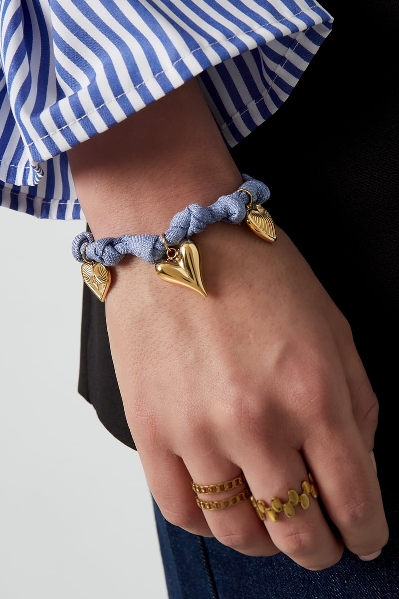 Armband color bliss heart - Fuchsia
