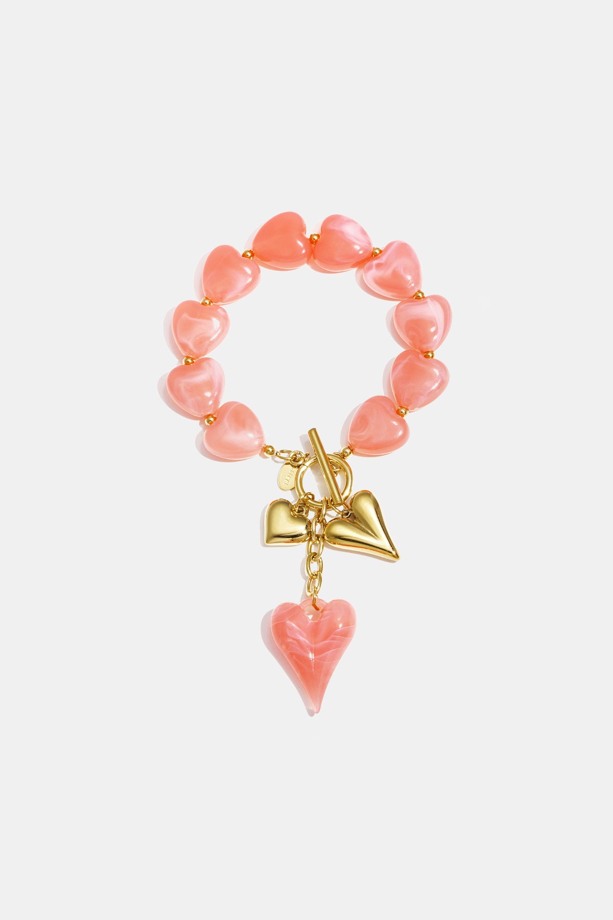 Acryl kralenarmbanden met hartjesmotief, casual, geschikt voor feestjes en Romantische gelegenheden, dames sieraden