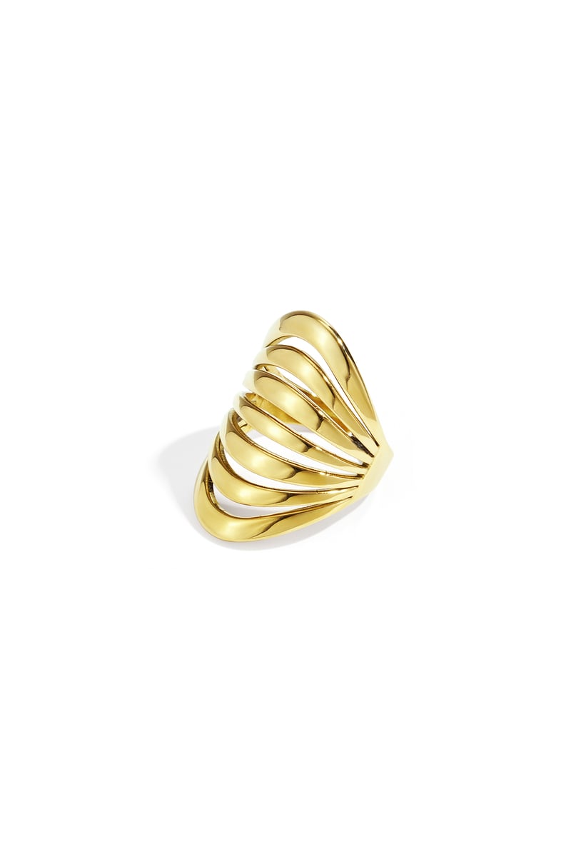 Roestvrijstalen statement ringen, casual, dagelijks, eenvoudig, serie, damessieraden