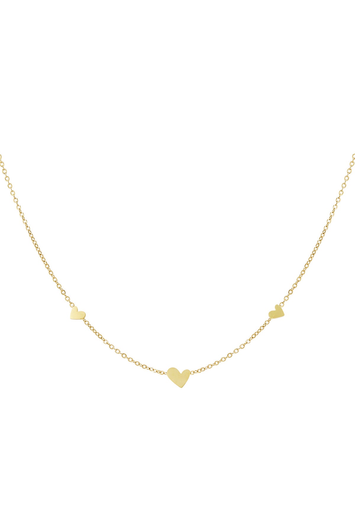 klasssieke ketting met hartjes
