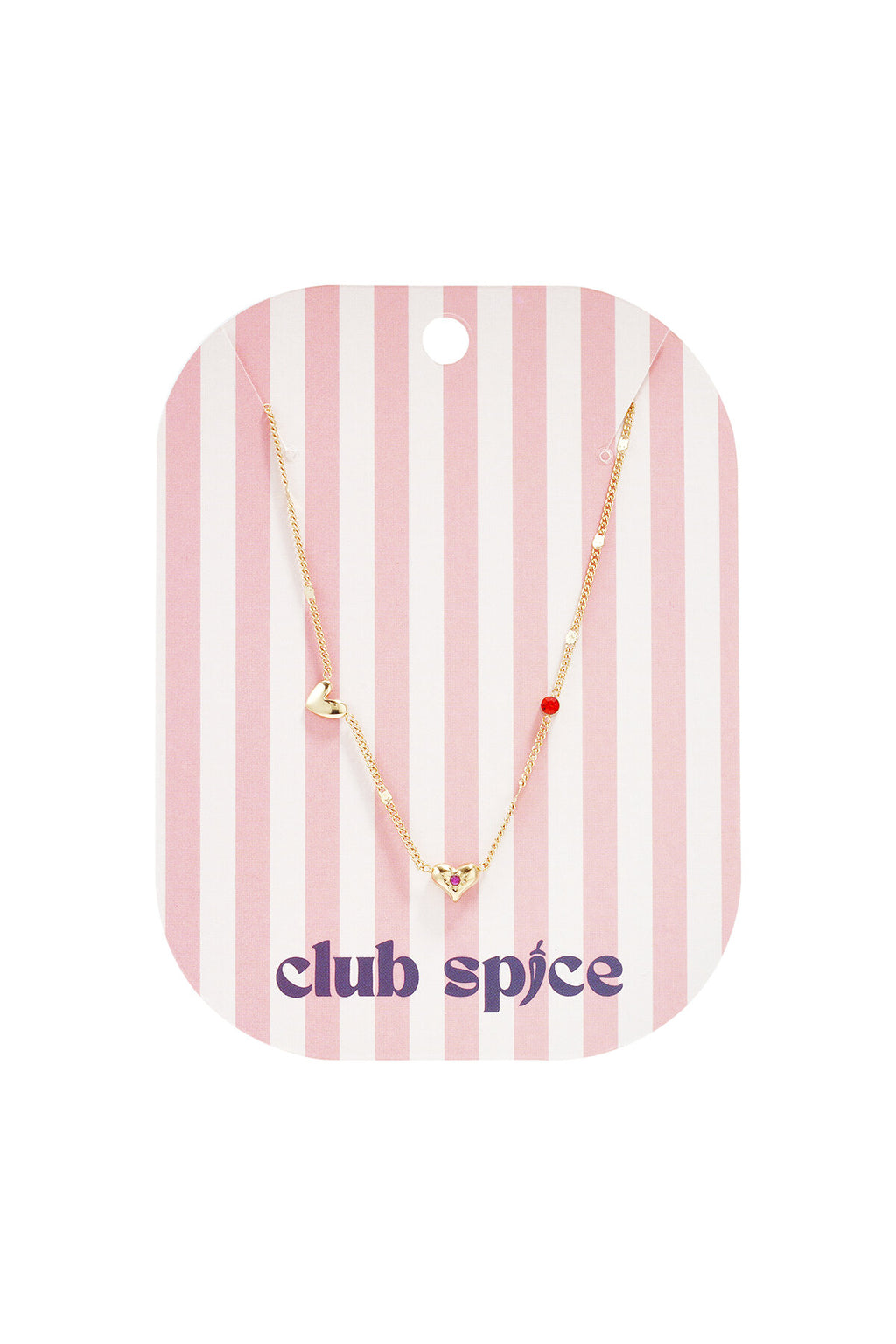 Ketting met hartjes en steentjes en patroon