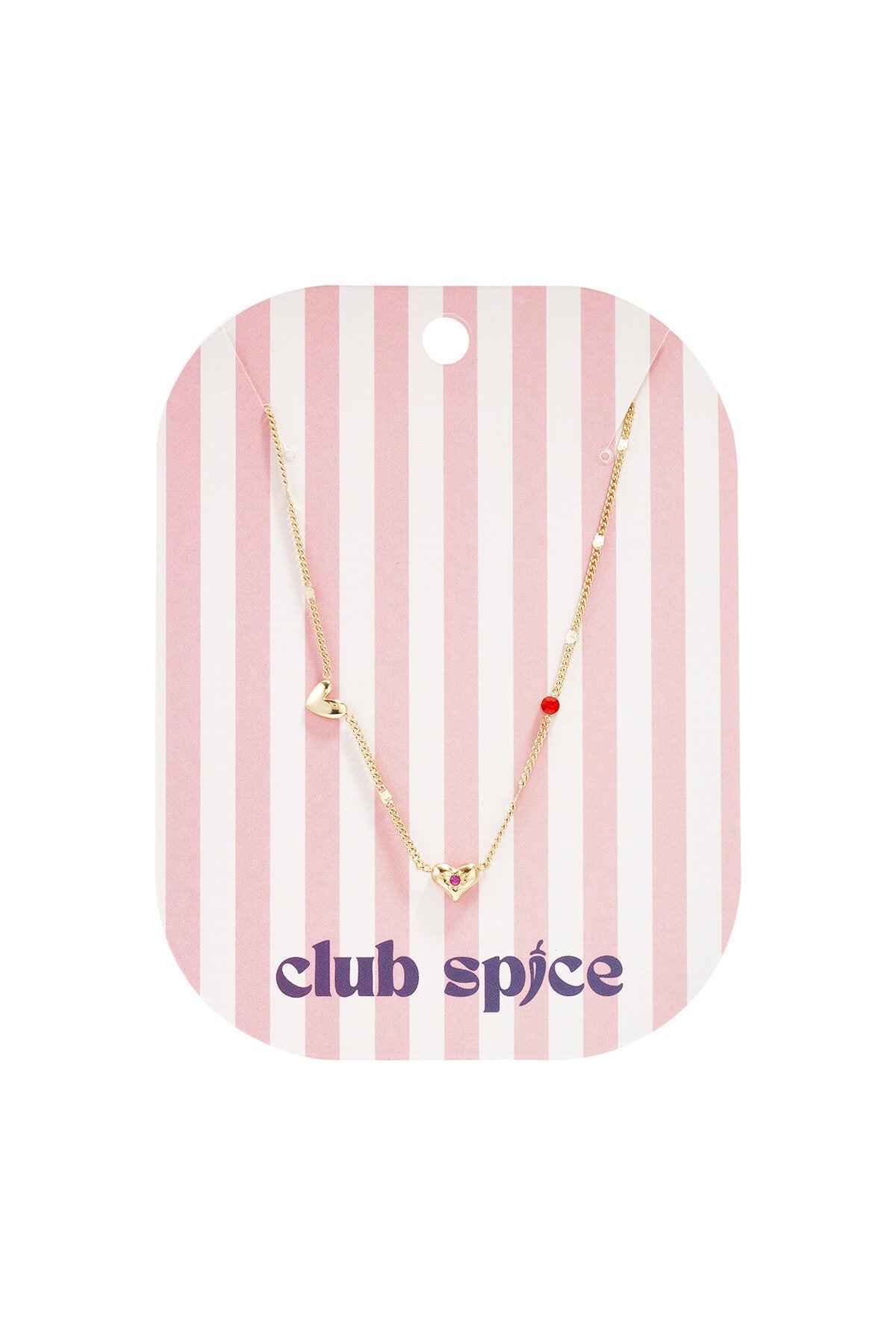 Ketting met hartjes en steentjes en patroon