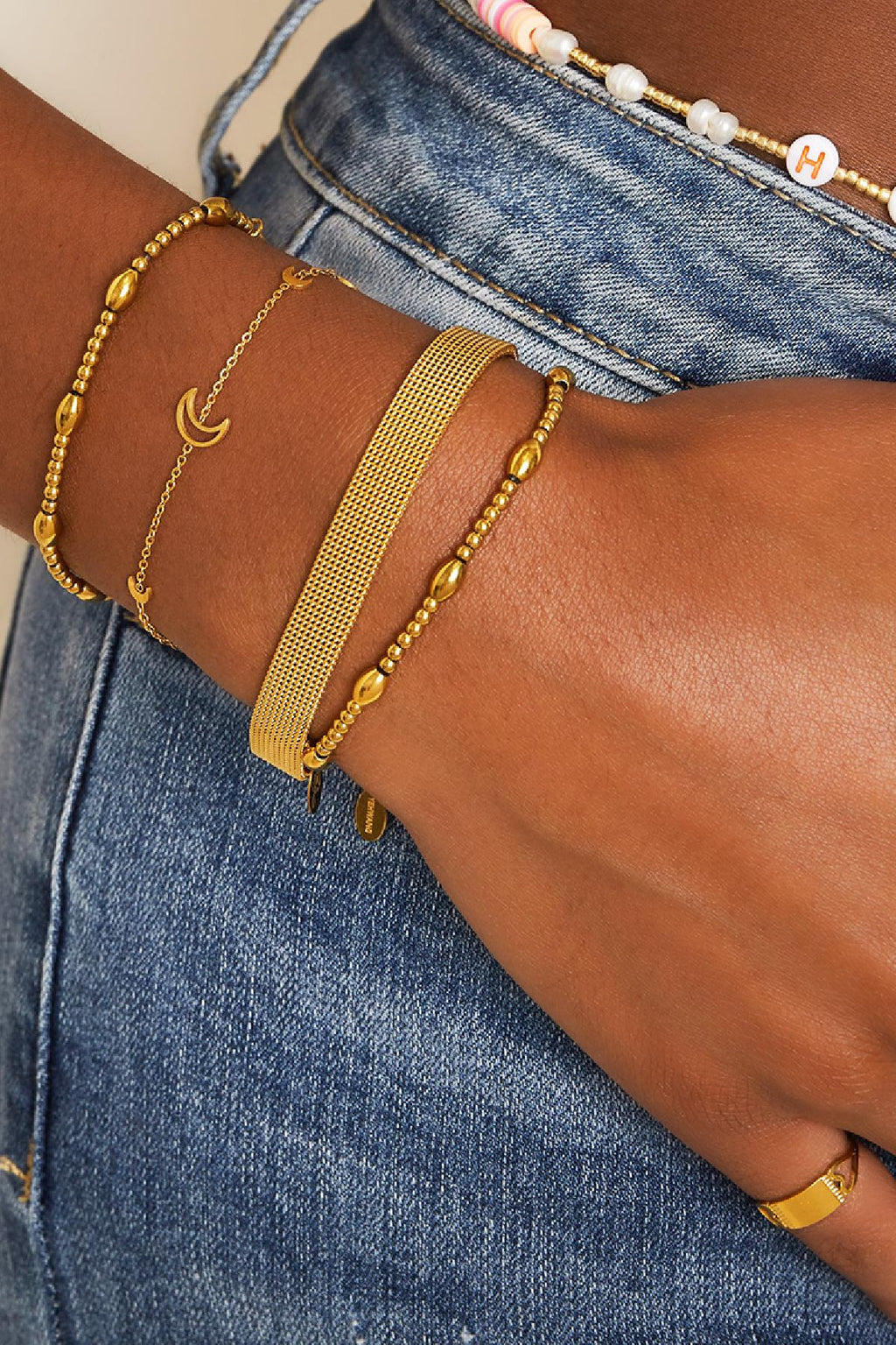 Roestvrij stalen armband Goud kleur Stainless Steel