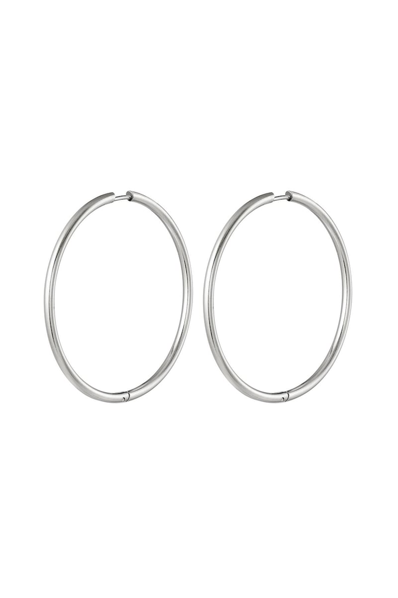 RVS oorbellen hoops groot Goud kleur Stainless Steel