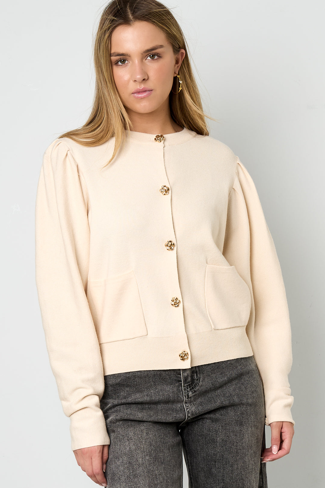 Gebreide Viscose Dames Cardigan Herfst/Winter Casual Solide Kleur