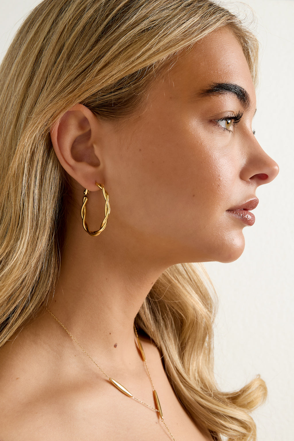 Twisted hoop earrings M