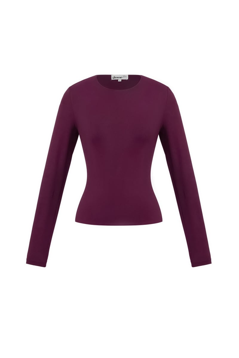 Nylon Lange mouwen tops Effen kleur Basic All Fit Kleding