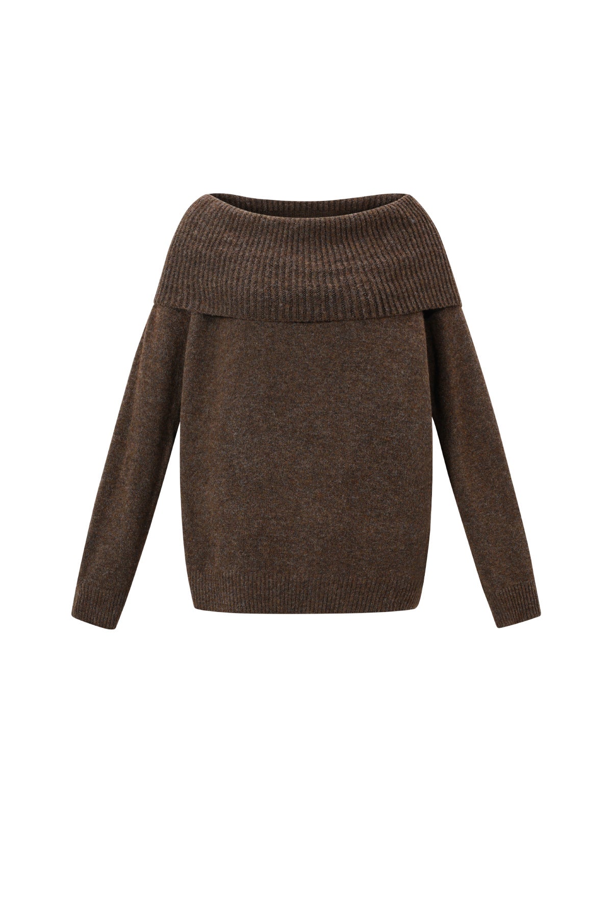 Off the shoulder basic trui