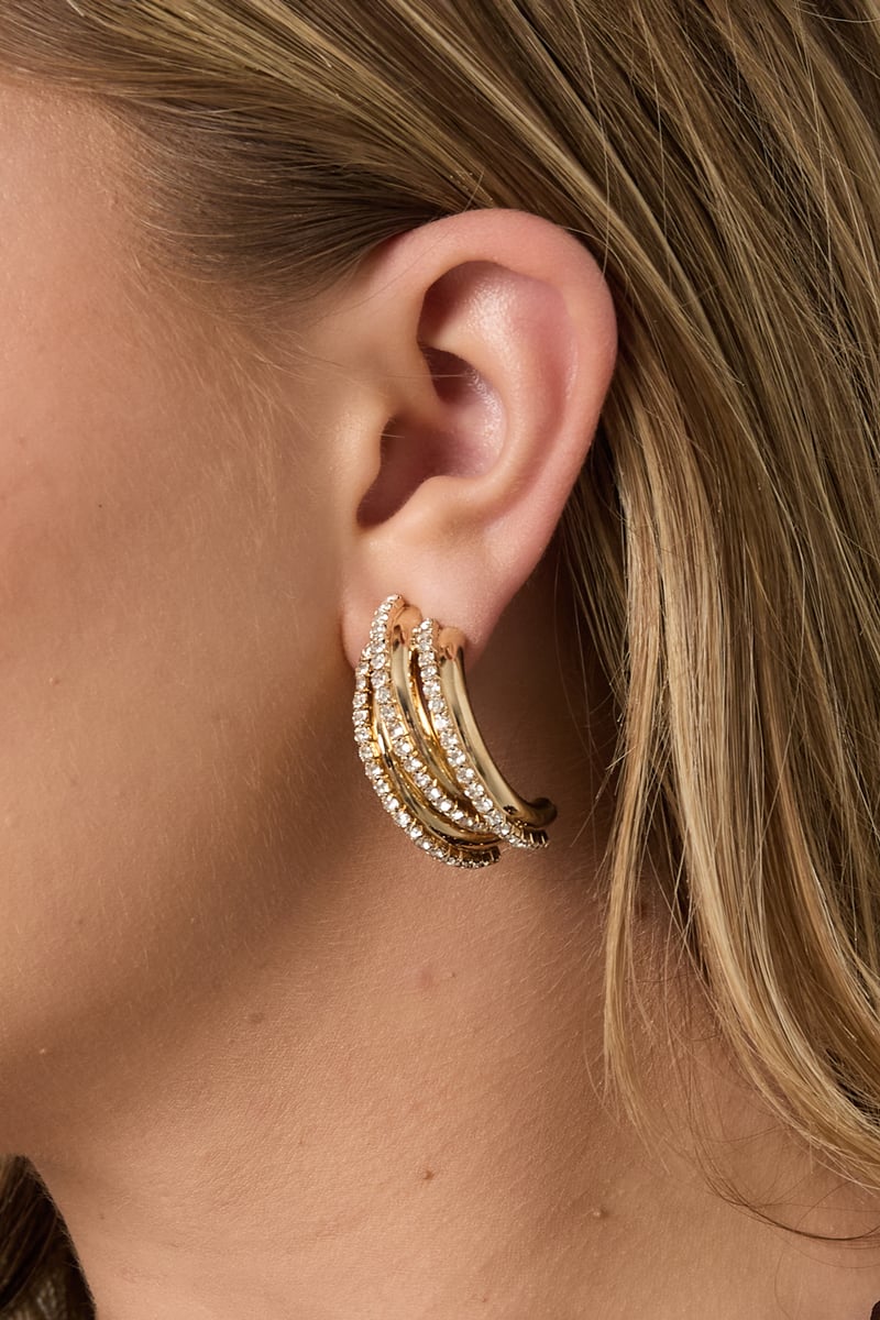IJzeren oorbellen onregelmatige vorm Elegante kerst Luxe serie Dames sieraden