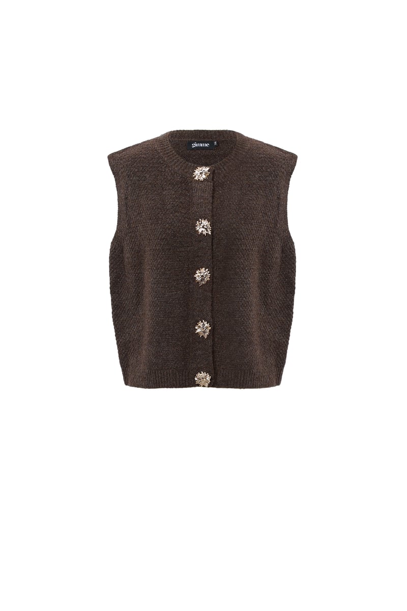 Polyestervezel (polyester) Gebreid vest Effen kleur Casual Herfst/Winterkleding