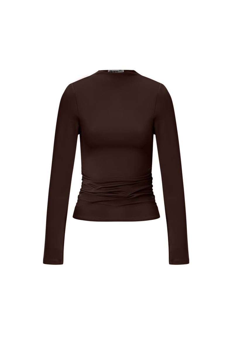 Nylon Lange mouwen tops Effen kleur Basic All Fit Kleding