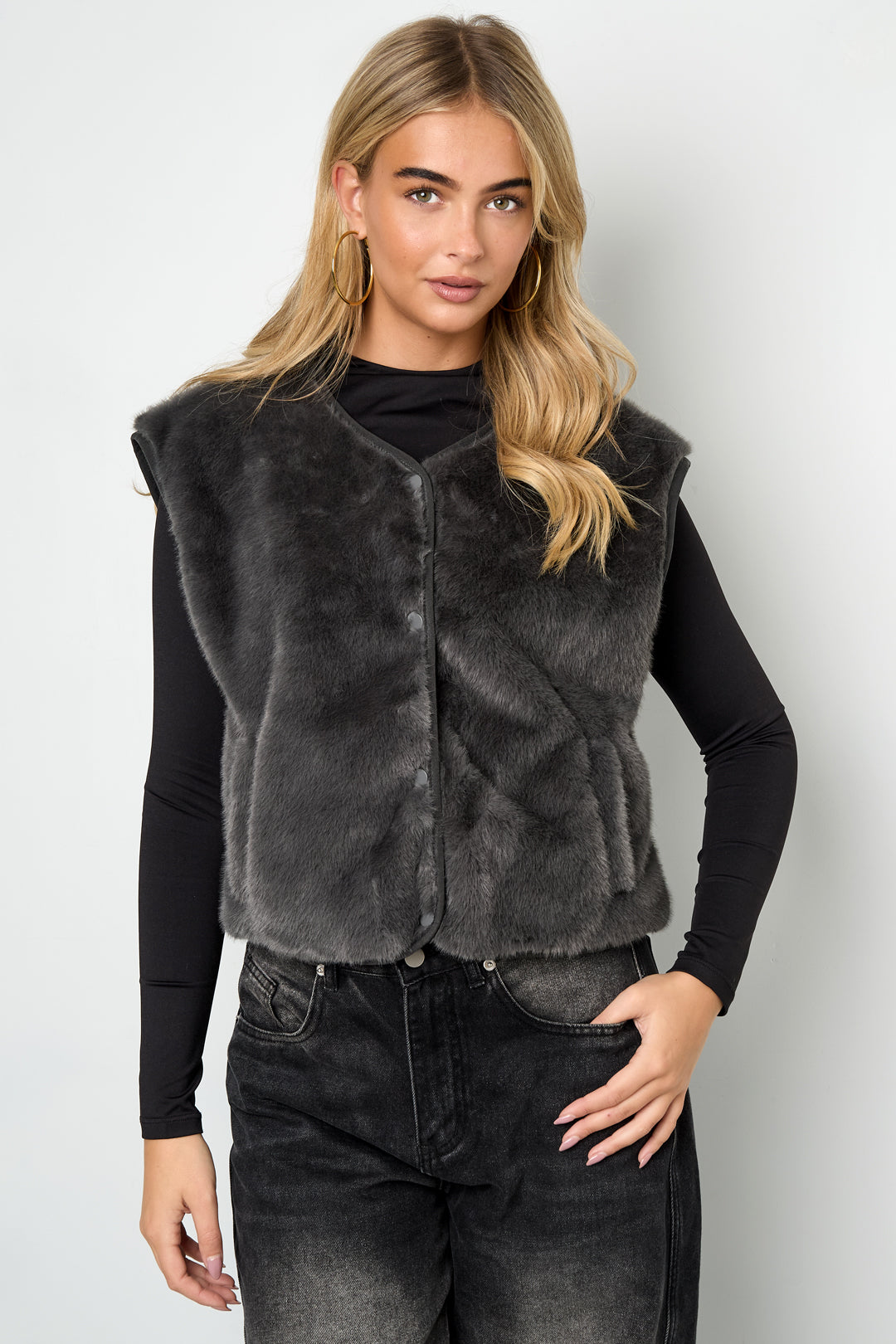 Polyestervezel (polyester) Vesten Effen herfst/winterkleding