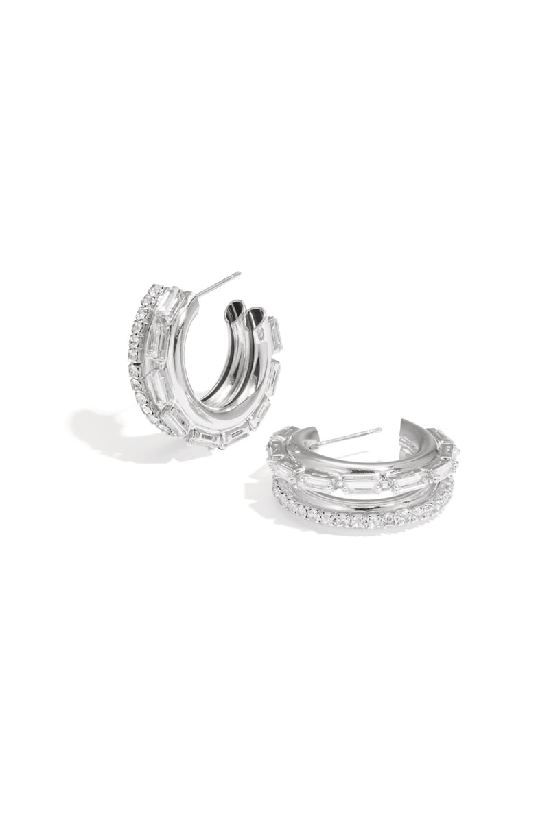 IJzeren hoepeloorbellen cirkel Elegante kerst Luxe serie Dames sieraden