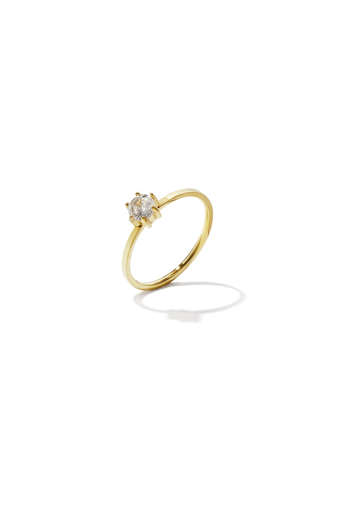 Ringen van roestvrij staal met edelstenen, bloemmotief, eenvoudige dagelijkse sieradenserie voor dames.
