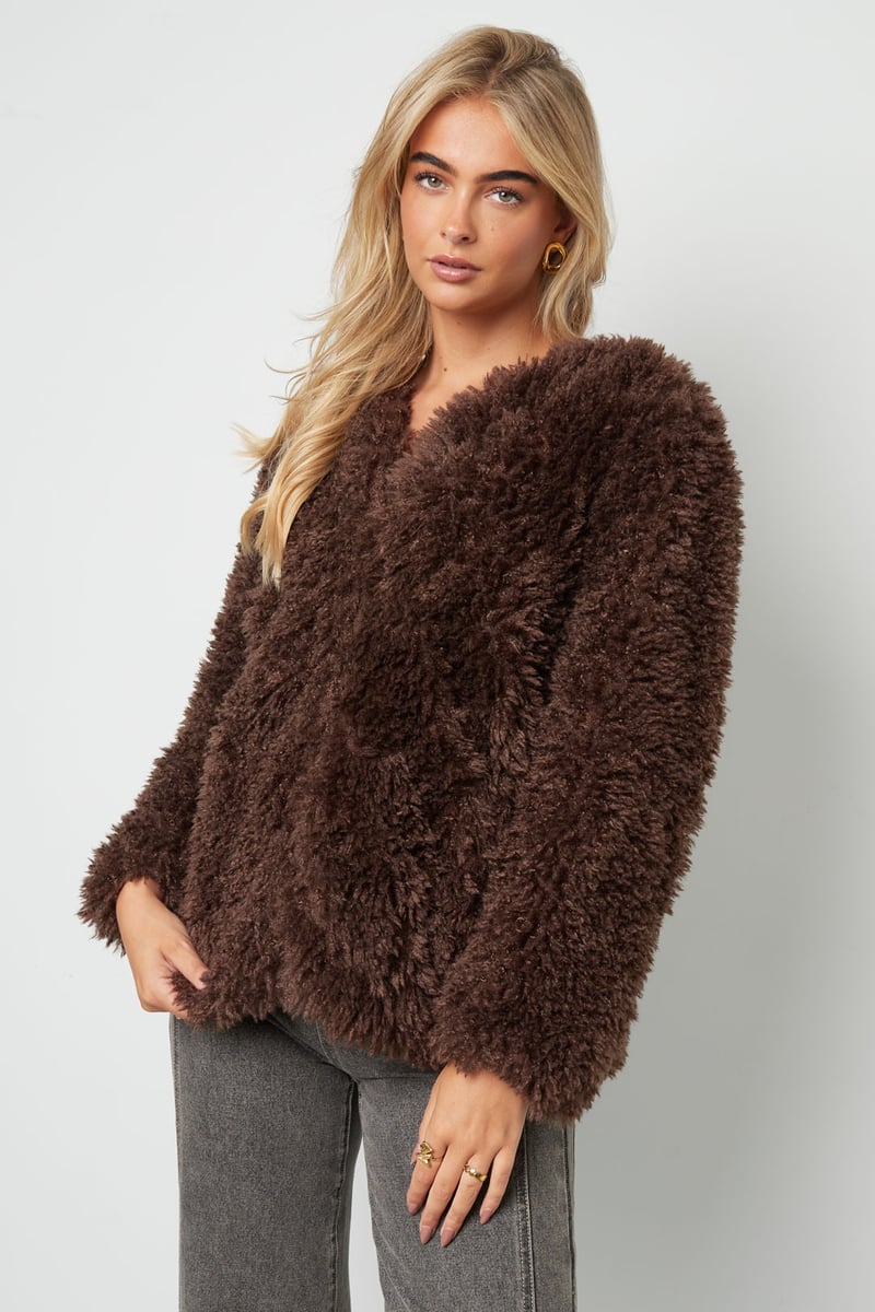 Zachte fluffy jas