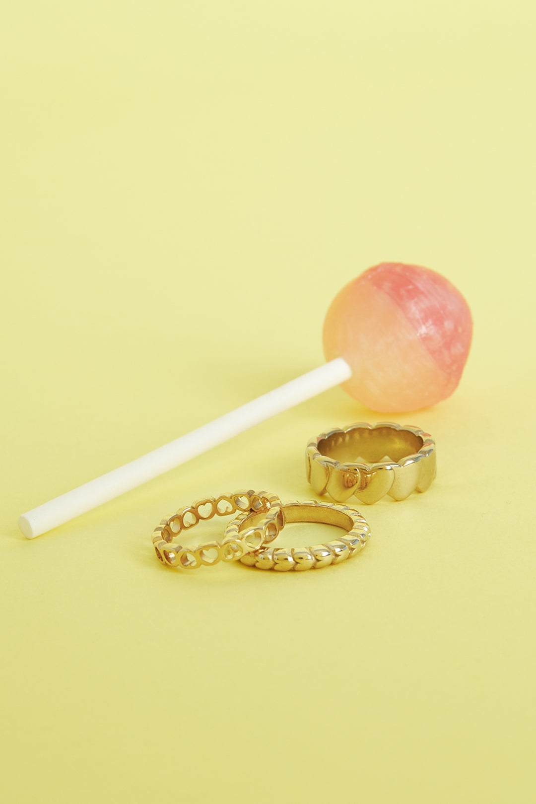 Minimalistische ringen van roestvrij staal met hartvorm, eenvoudige dagelijkse collectie, dames sieraden