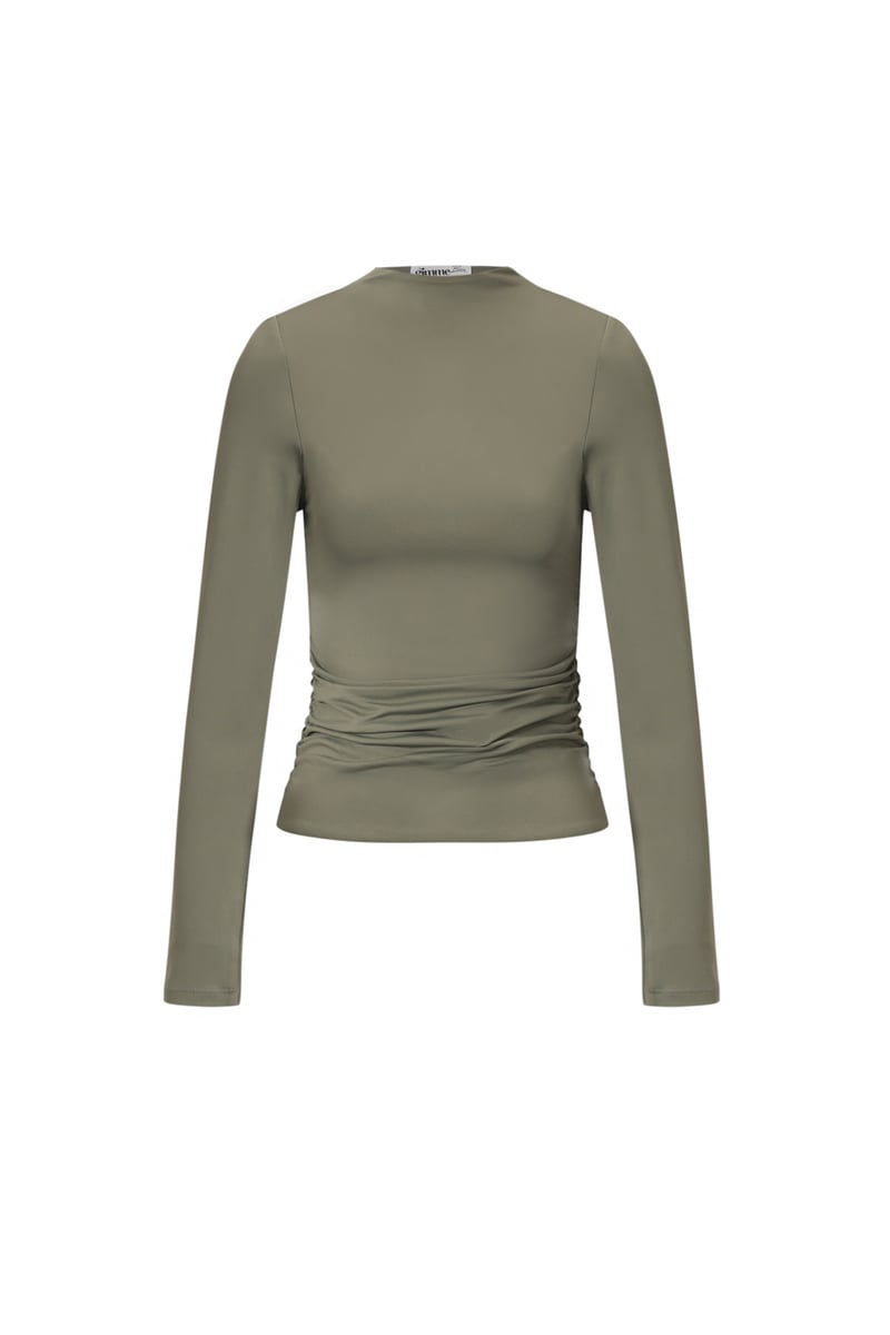 Nylon Lange mouwen tops Effen kleur Basic All Fit Kleding