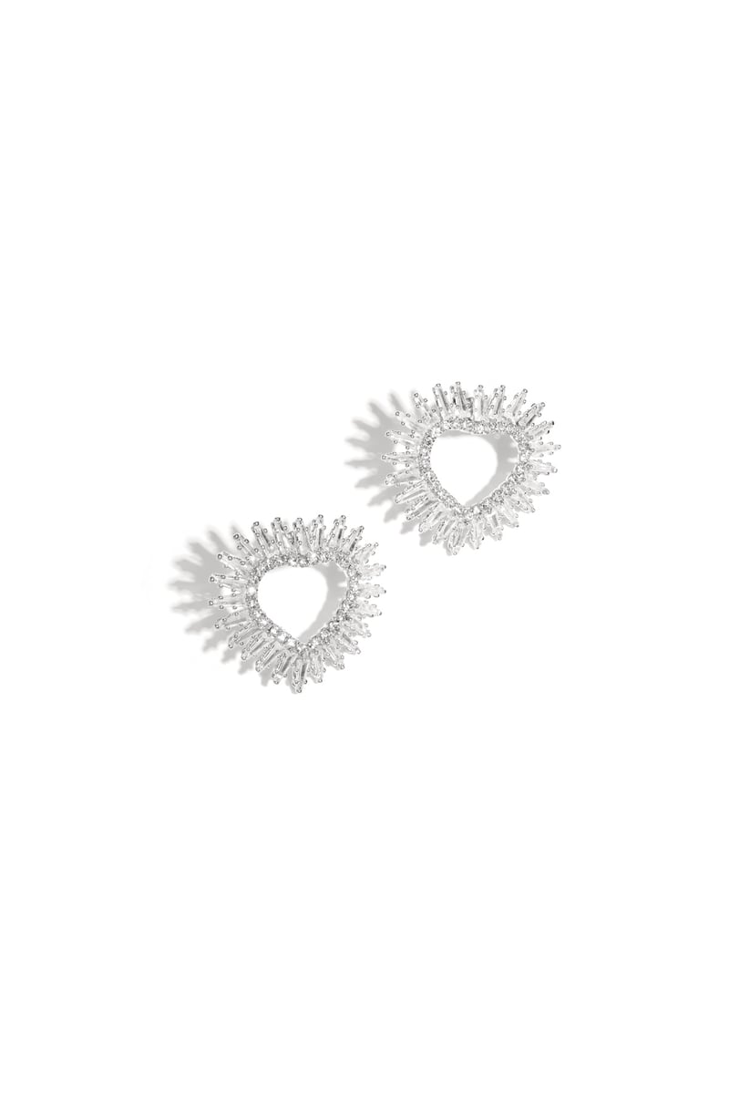 Koperen oorbellen met hartvormige, elegante kerst, luxe serie, damessieraden