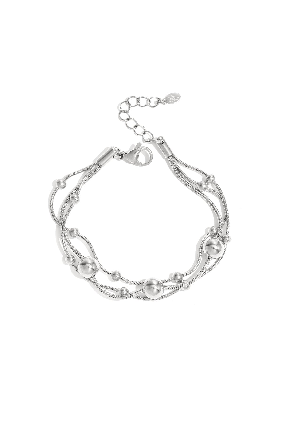 Roestvrijstalen schakelarmbanden met stippen, casual, eenvoudig en geschikt voor dagelijks gebruik, damessieraden