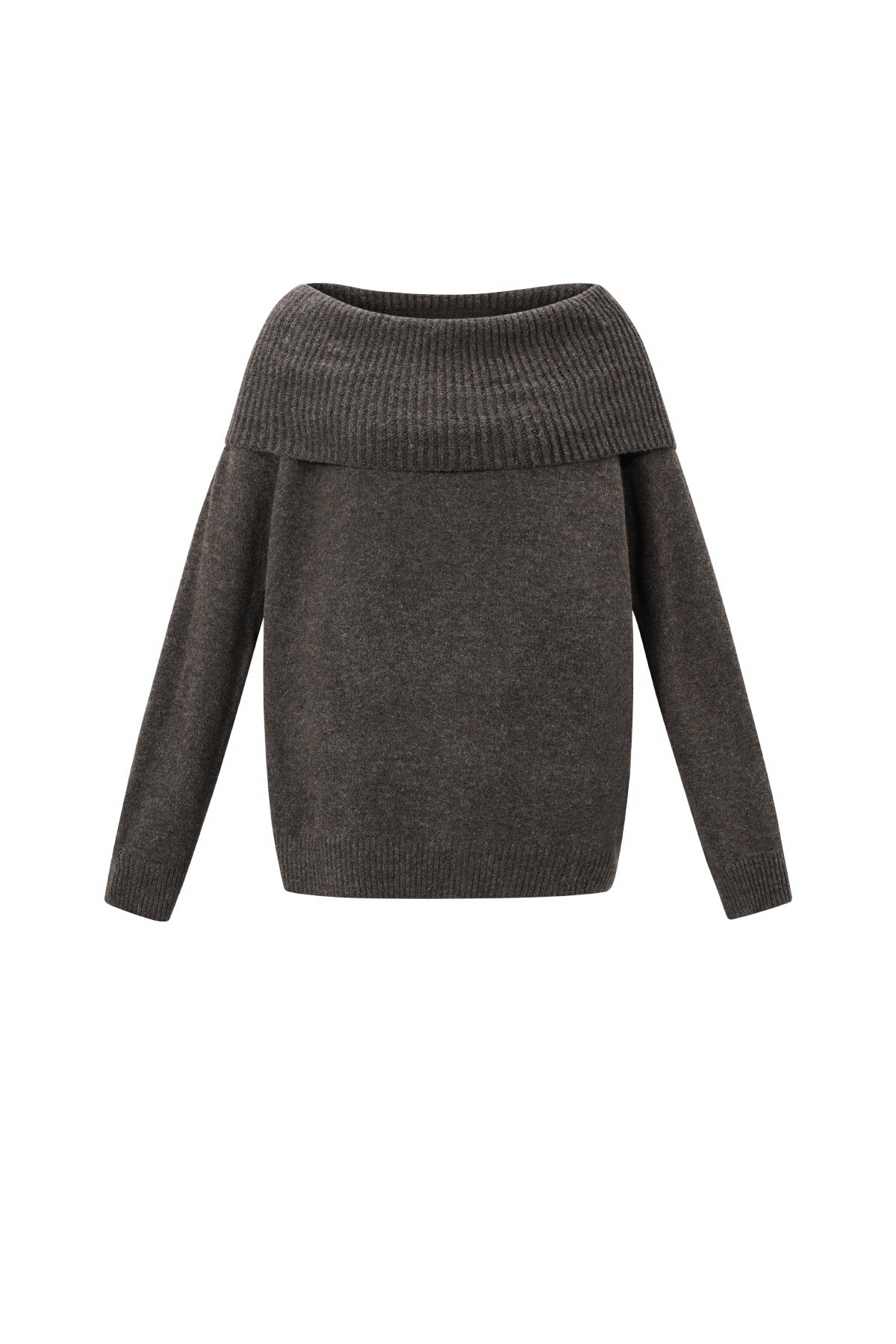 Off the shoulder basic trui