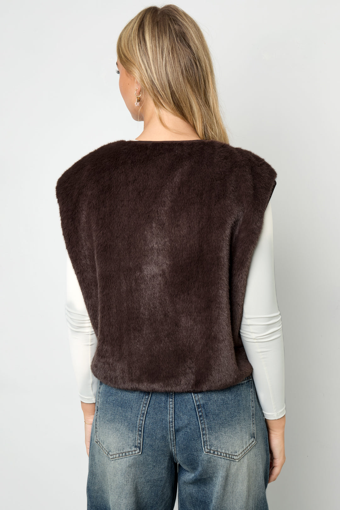 Polyestervezel (polyester) Vesten Effen herfst/winterkleding