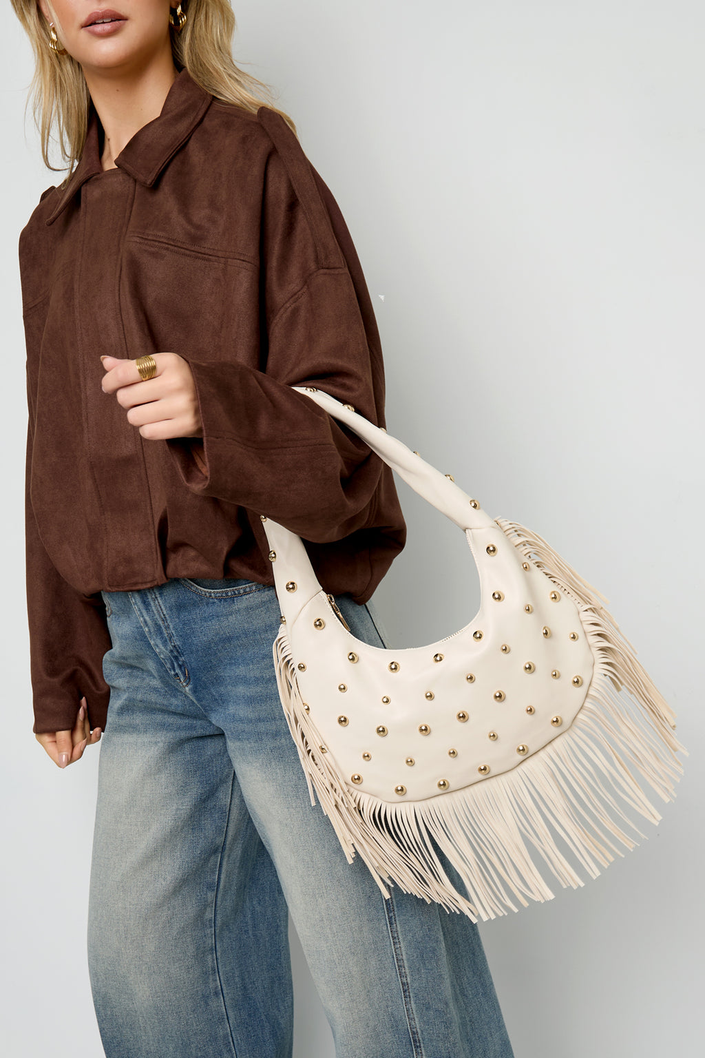 Handtas met studs