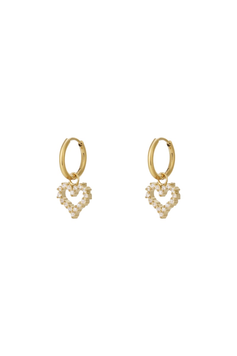 Oorbel met strass-steentjes