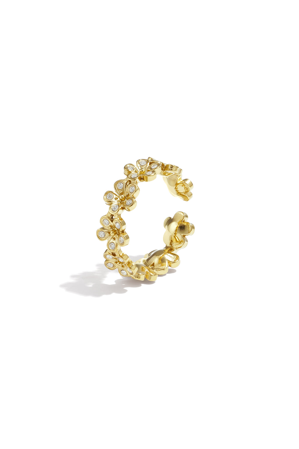 Roestvrijstalen minimalistische ringen met bloemen, casual, dagelijks, eenvoudig, serie, damessieraden