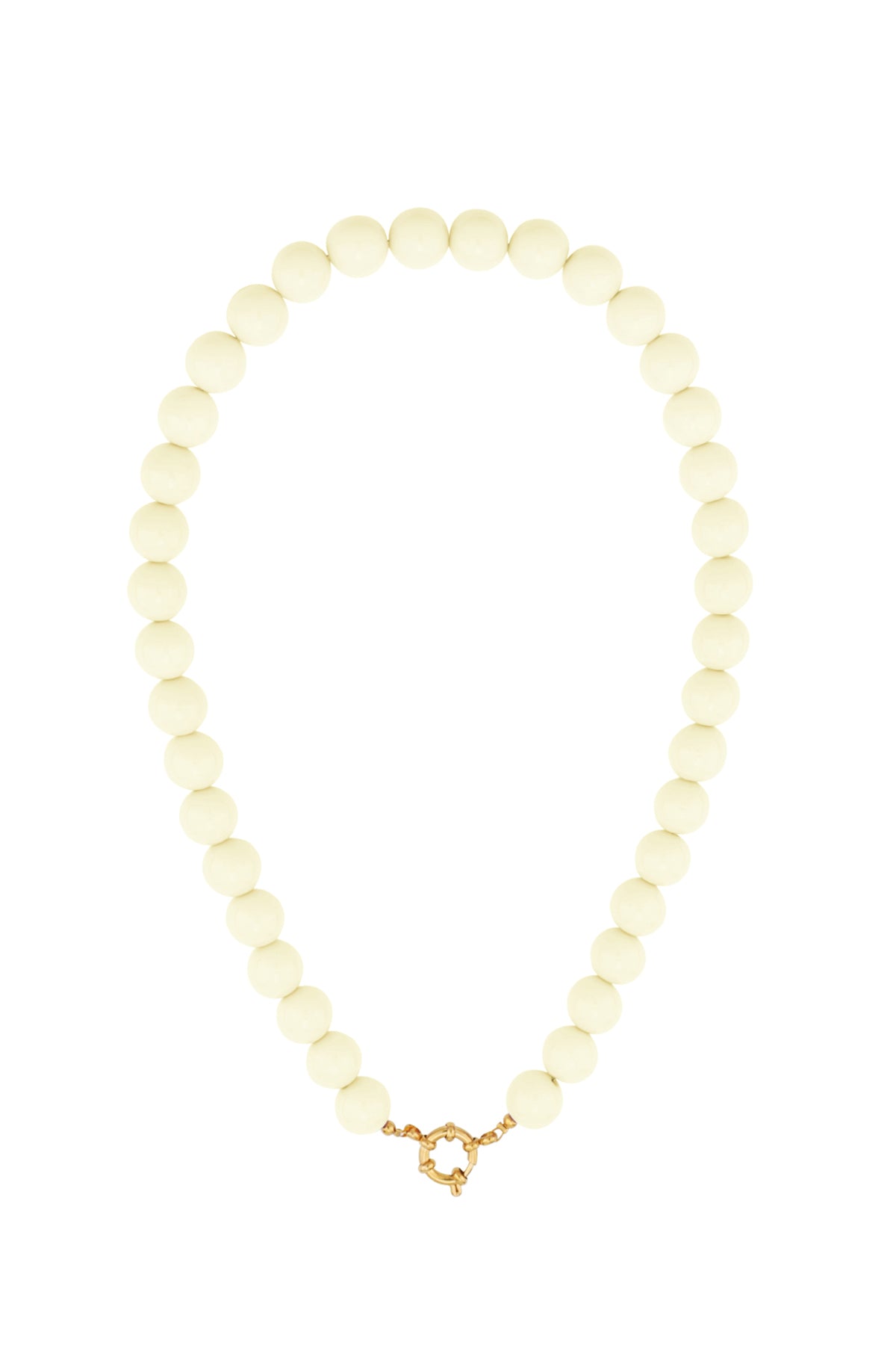 Colored small bead necklace-12mm