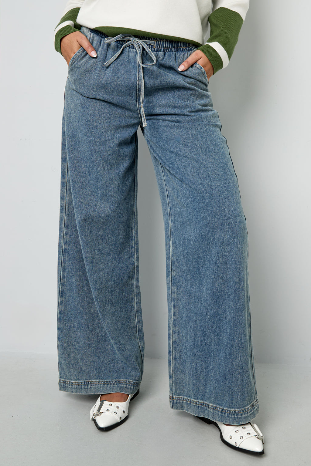 Denim joggingbroek