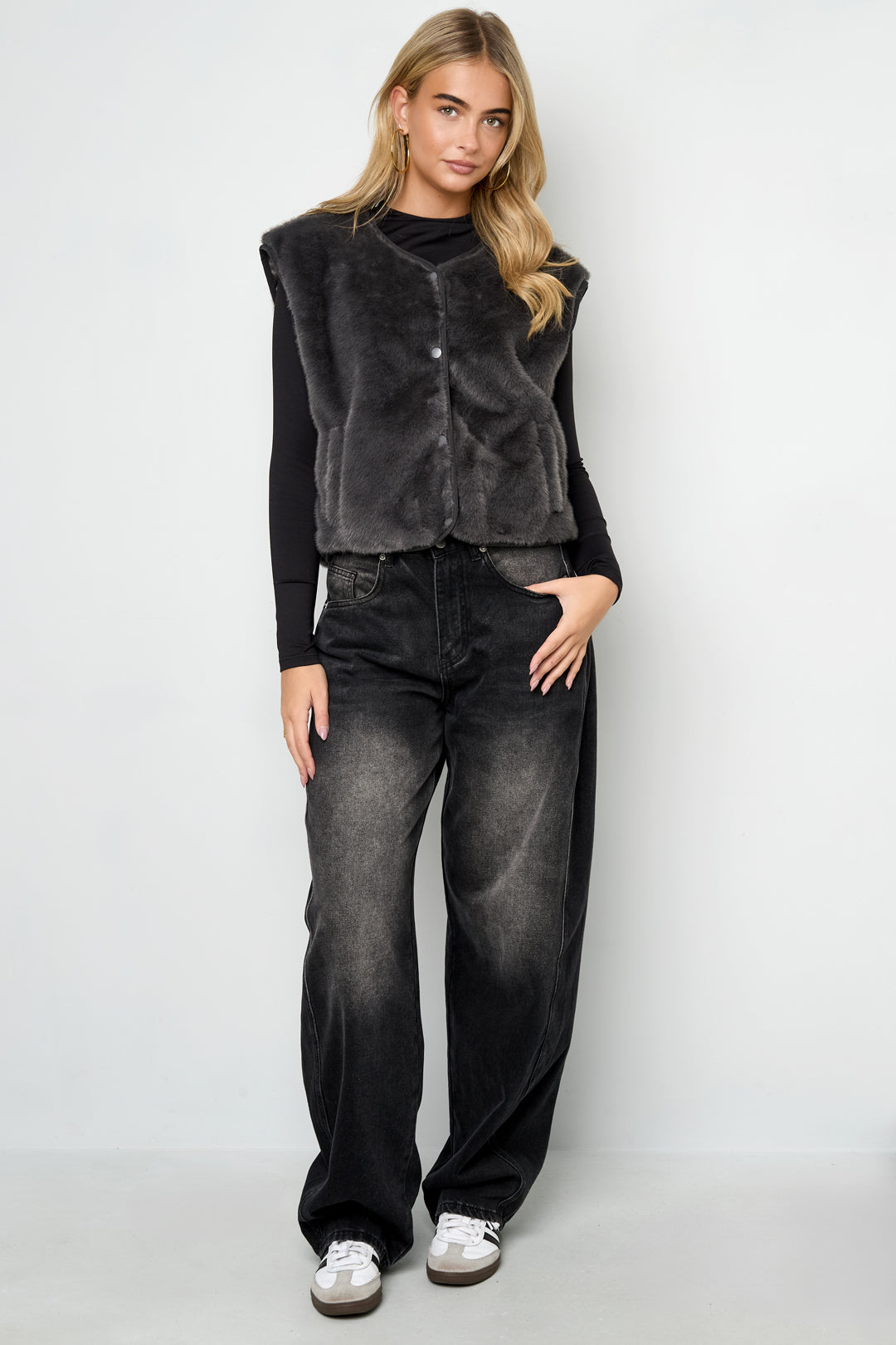 Polyestervezel (polyester) Vesten Effen herfst/winterkleding