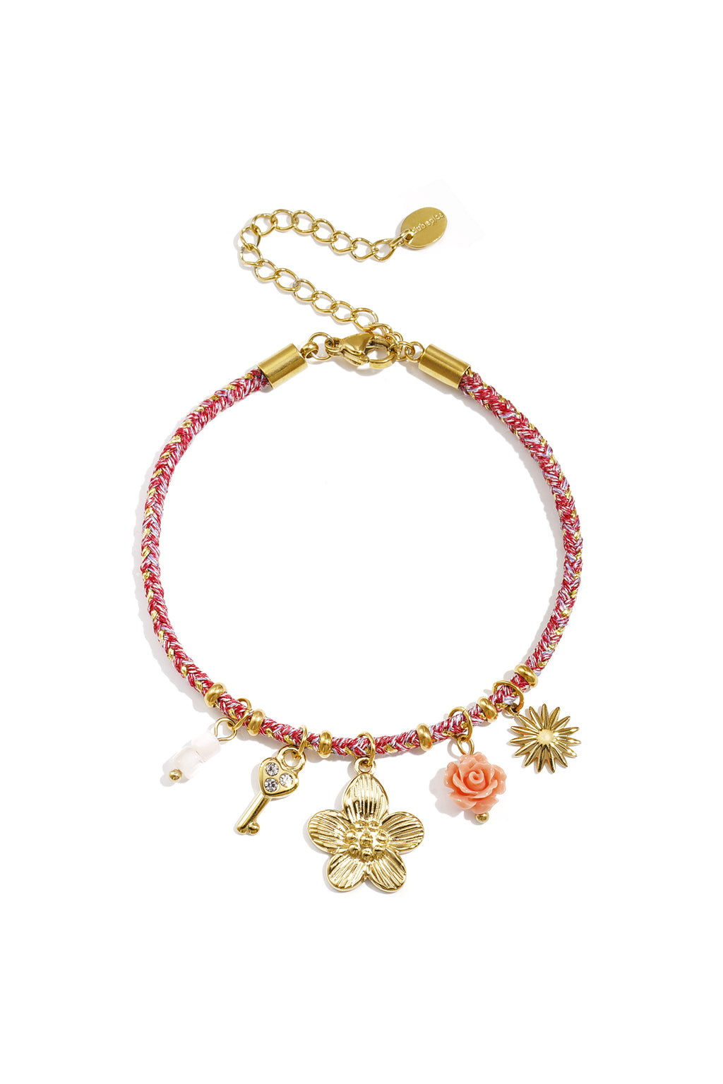 Armbanden met bedeltjes van roestvrij staal, sleutelmotief, Boheemse, Dagelijkse Romantische Serie, Damessieraden