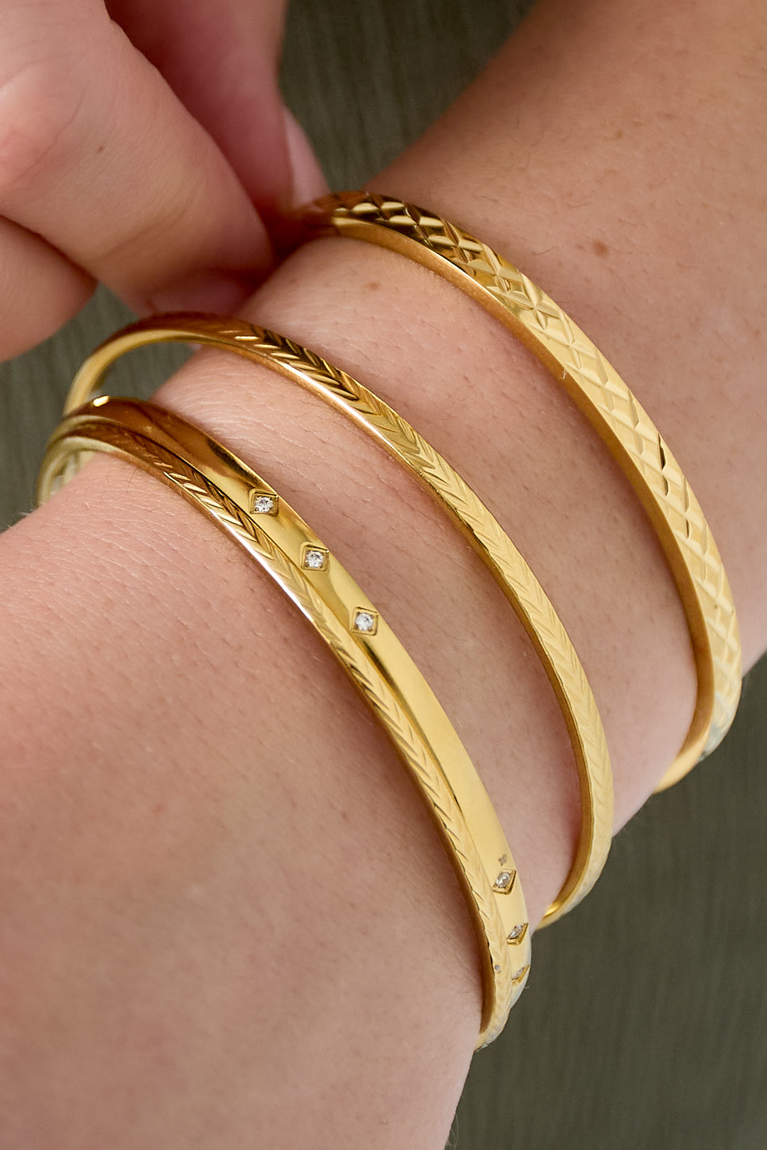 Eenvoudige geblokte armband
