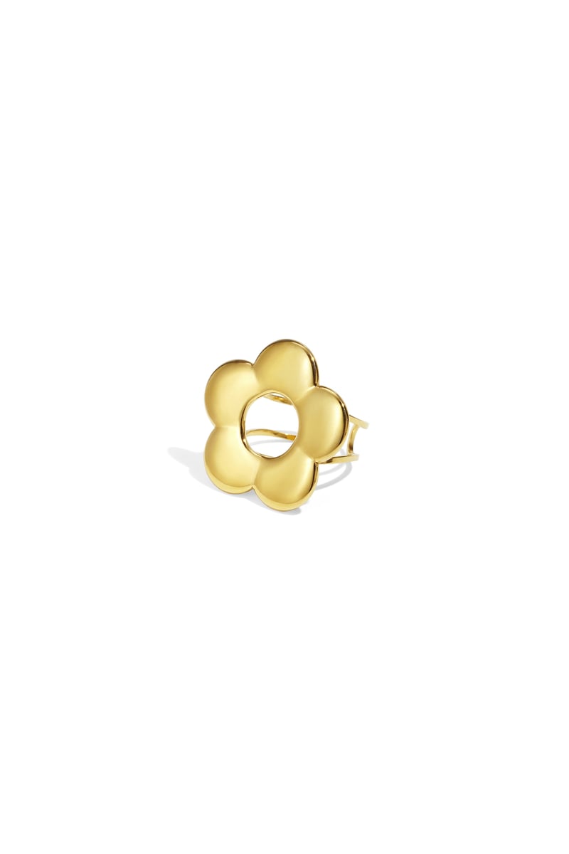 Roestvrijstalen statementringen, bloemen, casual, dagelijks, eenvoudig, serie, damessieraden