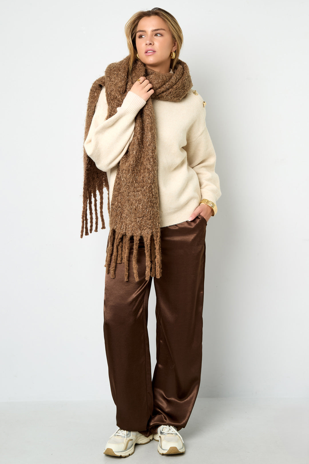 Wintersjaals Effen Kleur Casual Polyester Dagelijks