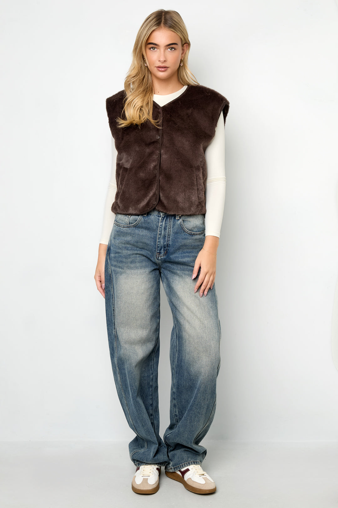 Polyestervezel (polyester) Vesten Effen herfst/winterkleding