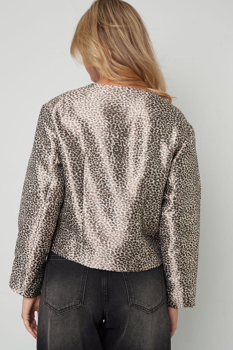 Jacquard ballonmouwjas