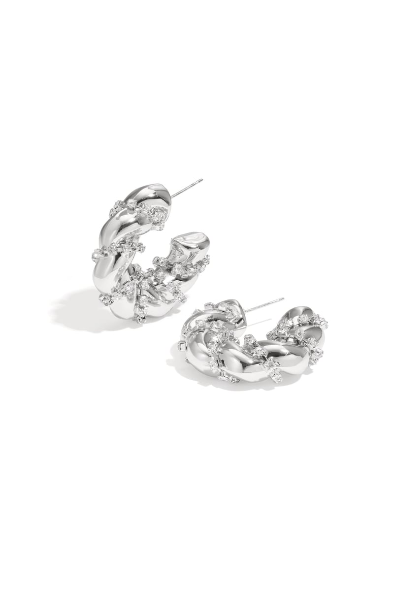 IJzeren hoepeloorbellen cirkel Elegante kerst Luxe serie Dames sieraden