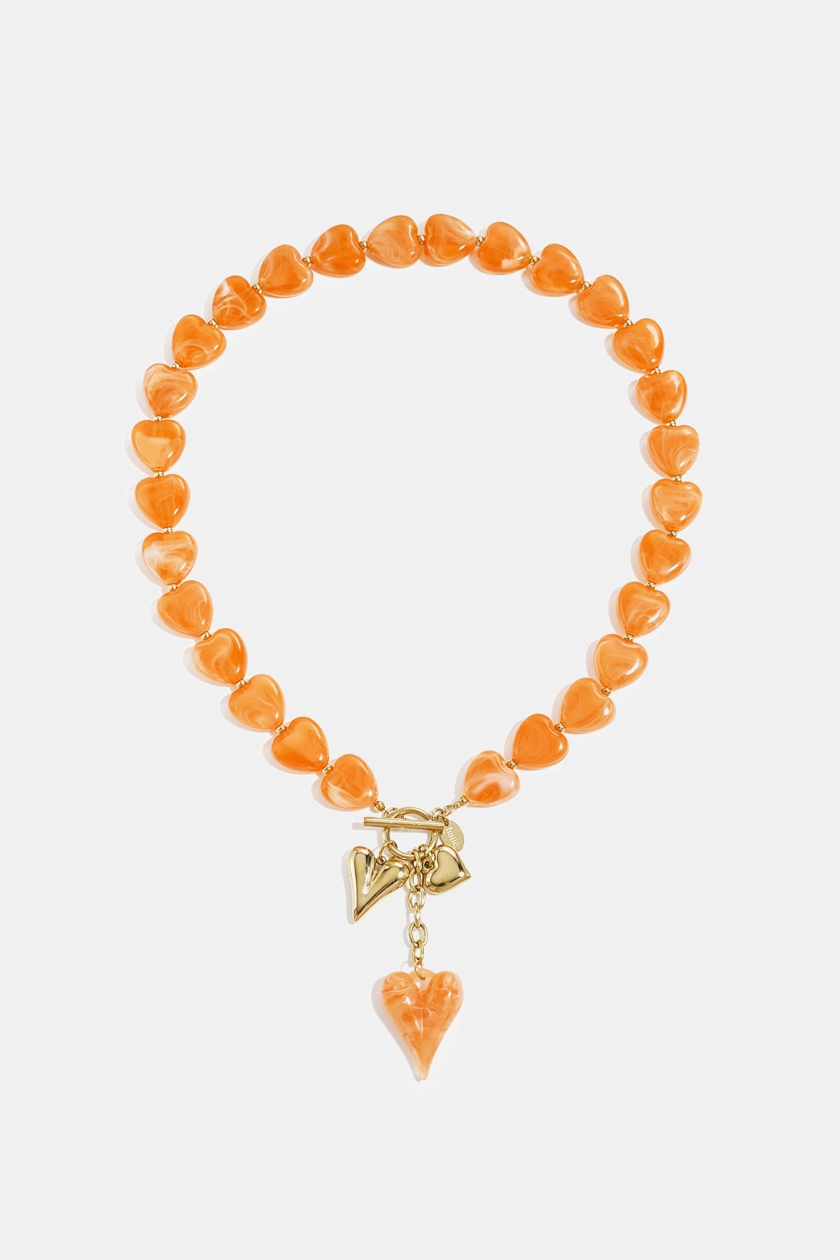 Kralenkettingen van roestvrij staal met hartjesmotief, casual, dagelijks en romantisch, dames sieraden