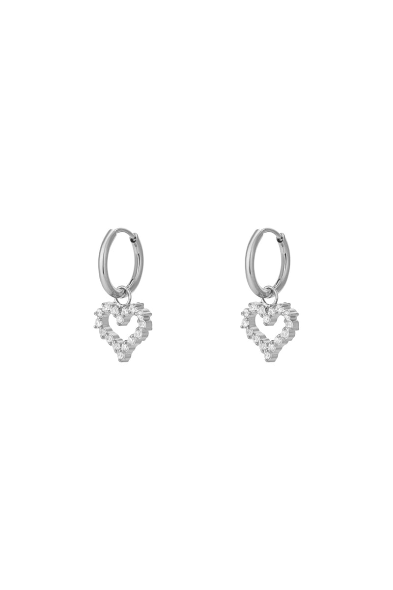 Oorbel met strass-steentjes